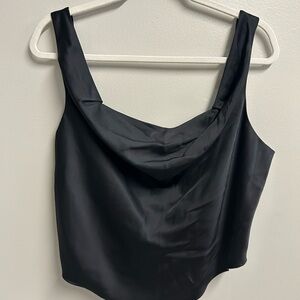 Abercrombie & Fitch Black Satin Tank Top